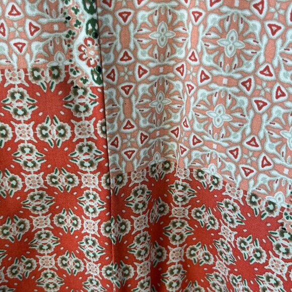 Polly & Esther Blouse Top Womens XL Tie Patchwork Sleeveless New - Picture 5 of 10